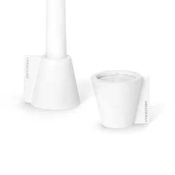 Flipp ljushållare 5x6 cm - Vit - Solstickan Design