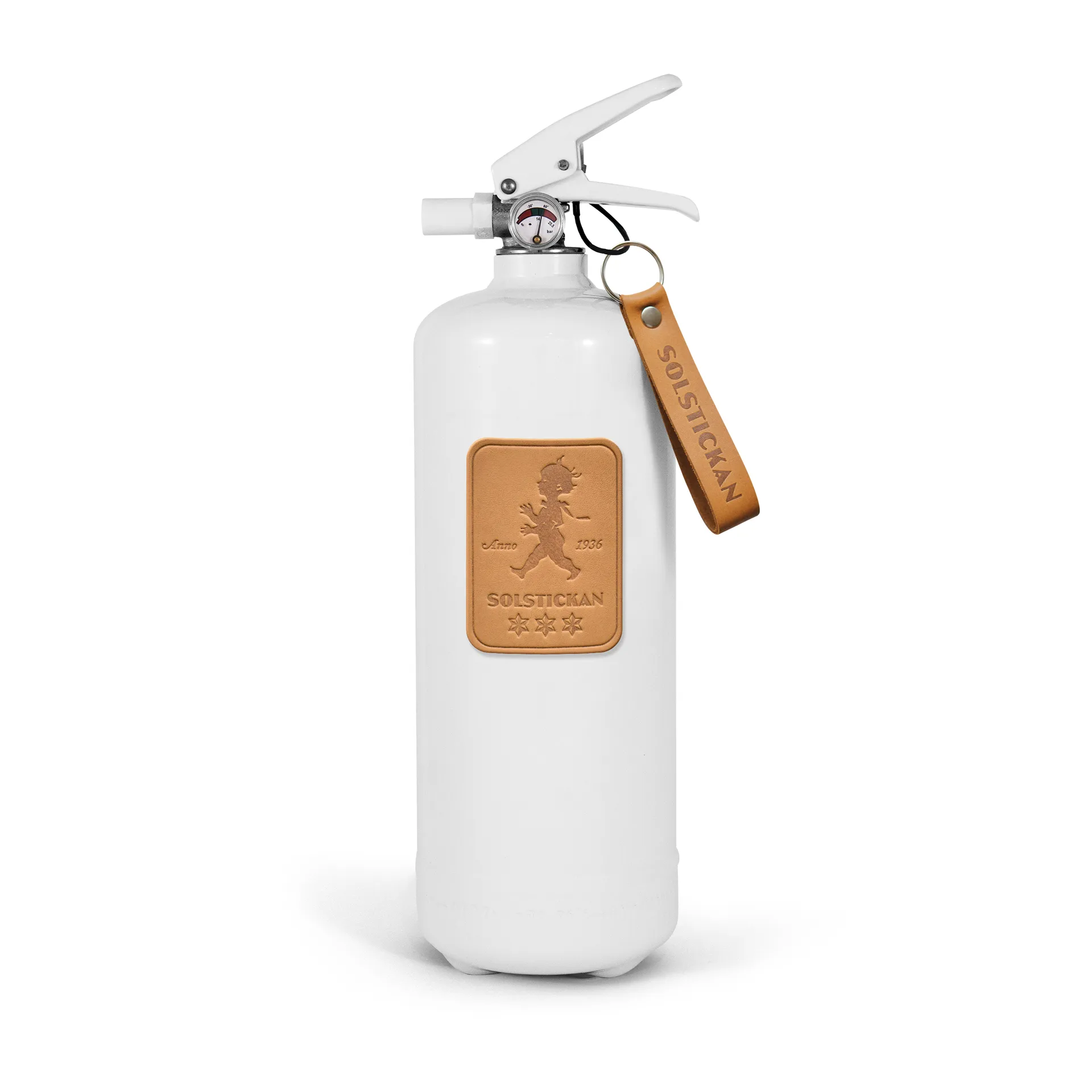 Solstickan brandsläckare 2 kg, Ljusbrunt läder Solstickan Design