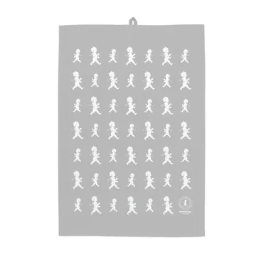 Solstickan kökshandduk 50x70 cm - Grå-vit - Solstickan Design