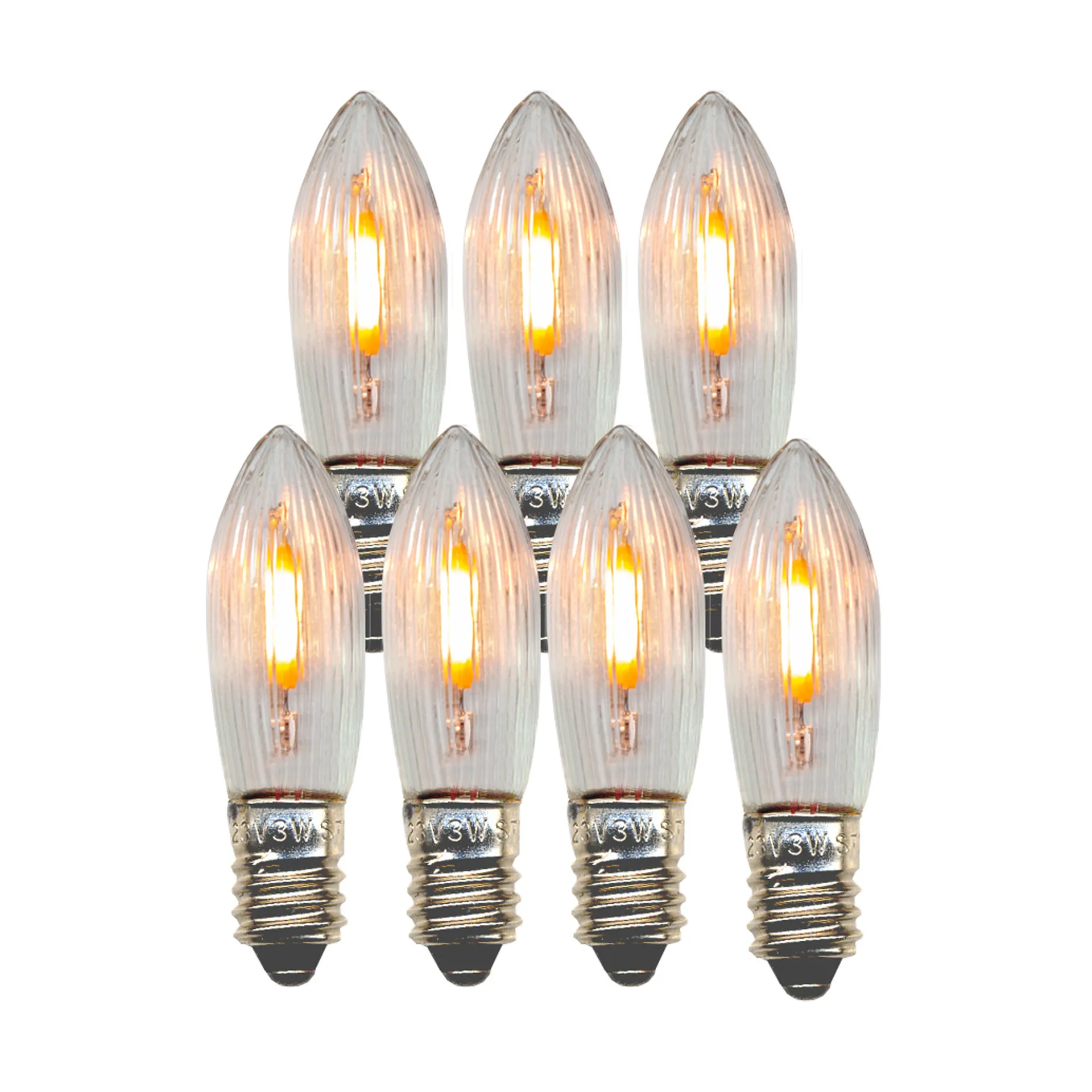Reservlampa E10 LED filament inomhus 7-pack, 2100K Star Trading