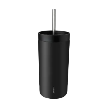 To Go Sip termosmugg med sugrör 0,4 L - Soft black - Stelton