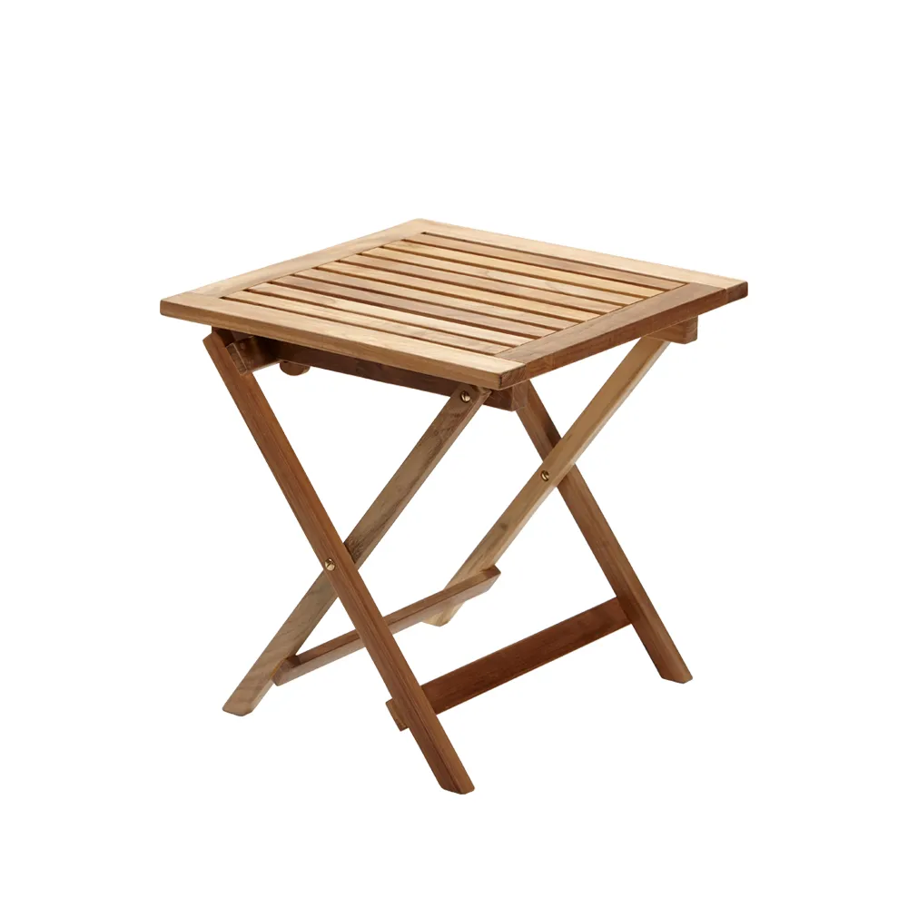 Hanö sidobord 45x45 cm, Teak Stockamöllan