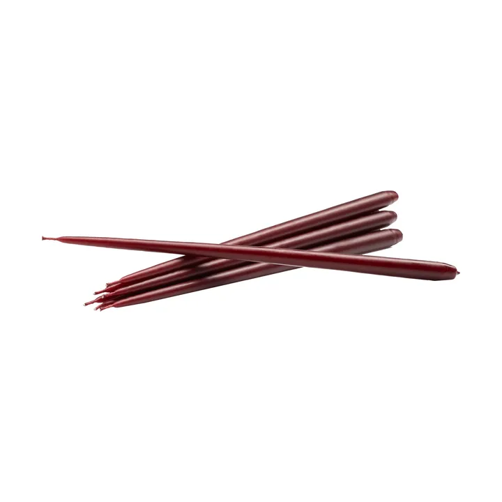 STOFF Nagel antikljus by ester & erik 6-pack - Burgundy red - STOFF Nagel