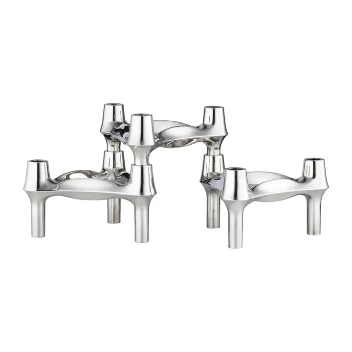 STOFF Nagel BMF ljusstake 3-pack - Krom - STOFF Nagel