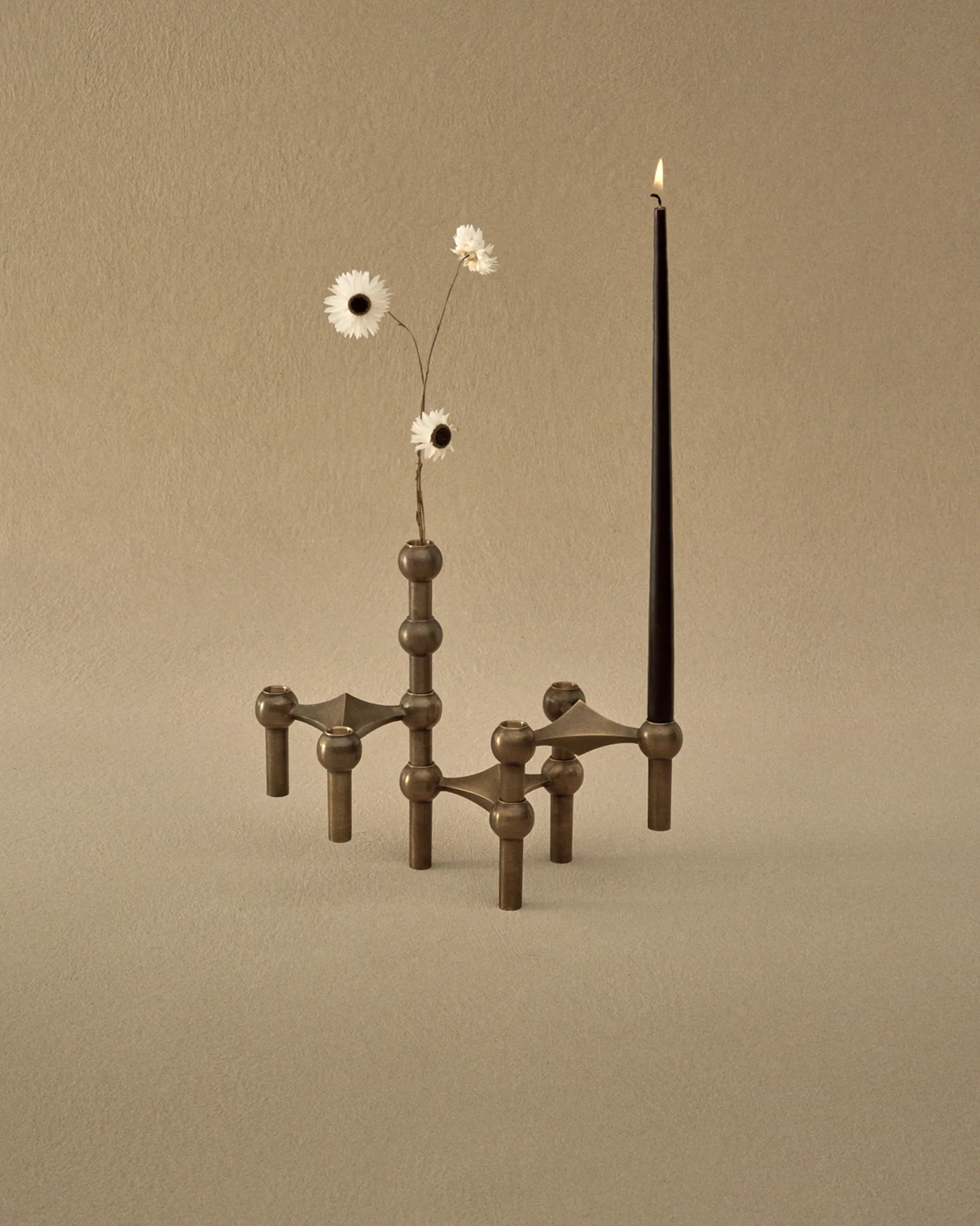STOFF Nagel ljusstake 3-pack, Bronzed brass STOFF Nagel