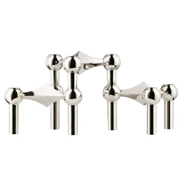 STOFF Nagel ljusstake 3-pack - krom - STOFF Nagel