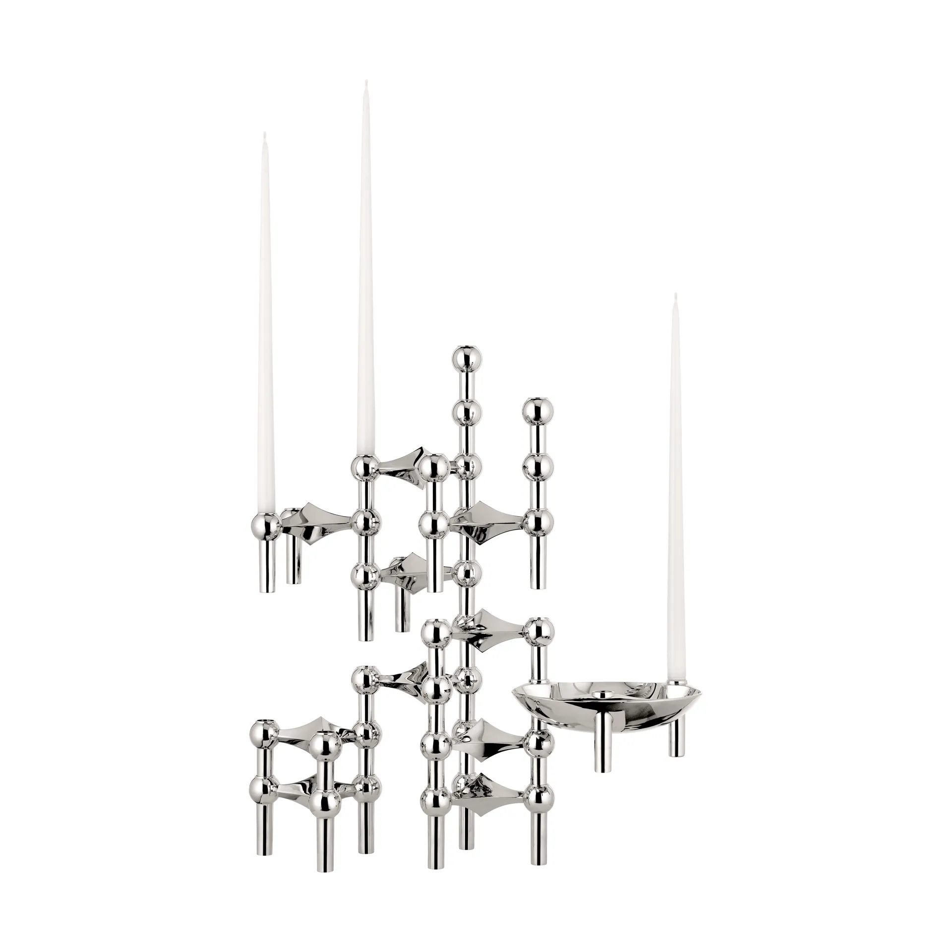 STOFF Nagel ljusstake 3-pack, krom STOFF Nagel