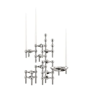 STOFF Nagel ljusstake 3-pack - krom - STOFF Nagel