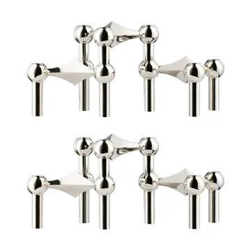 STOFF Nagel ljusstake 6-pack - Krom - STOFF Nagel