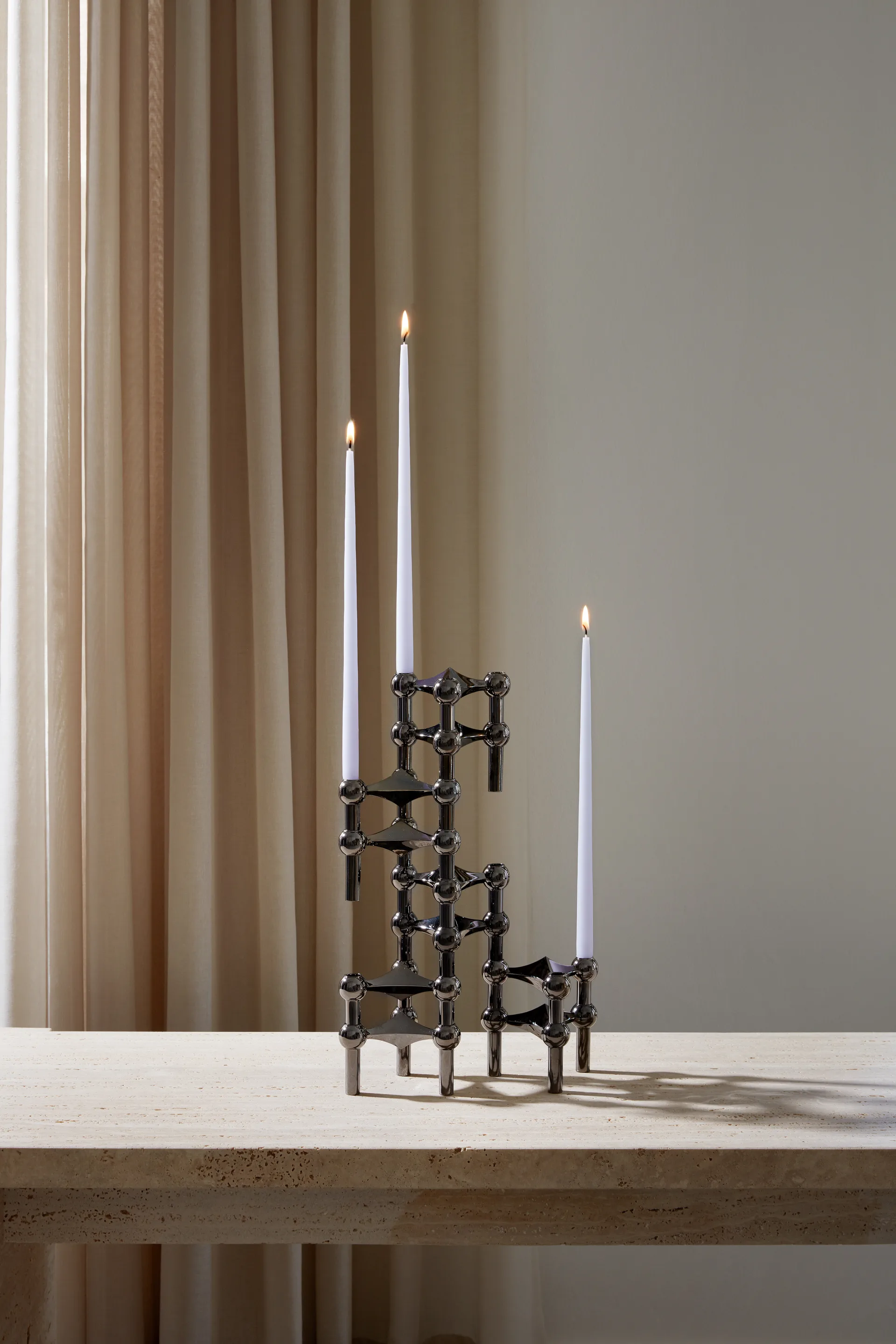 STOFF Nagel ljusstake, Svart krom STOFF Nagel