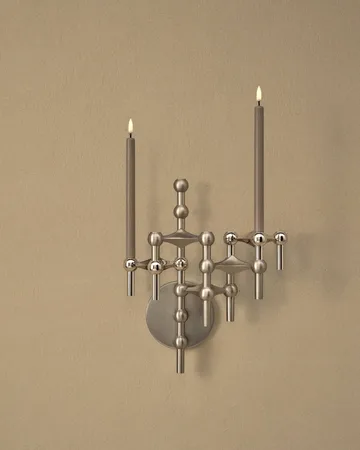 STOFF Nagel ljusstake vägg - Borstad krom - STOFF Nagel