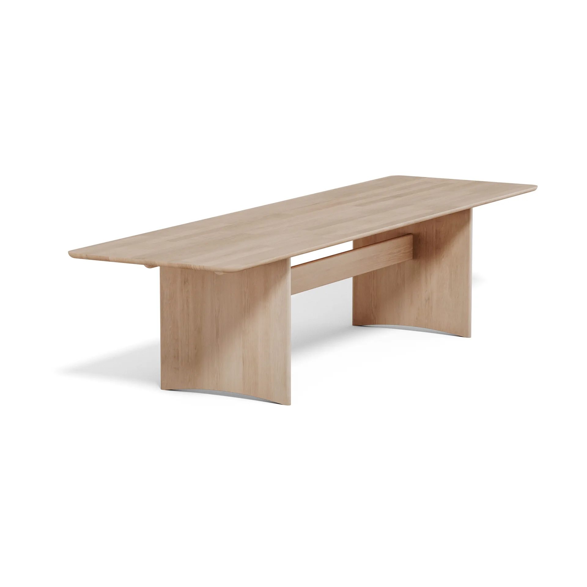 Alt bord 90x320 cm ek, Ljus mattlack Stolab