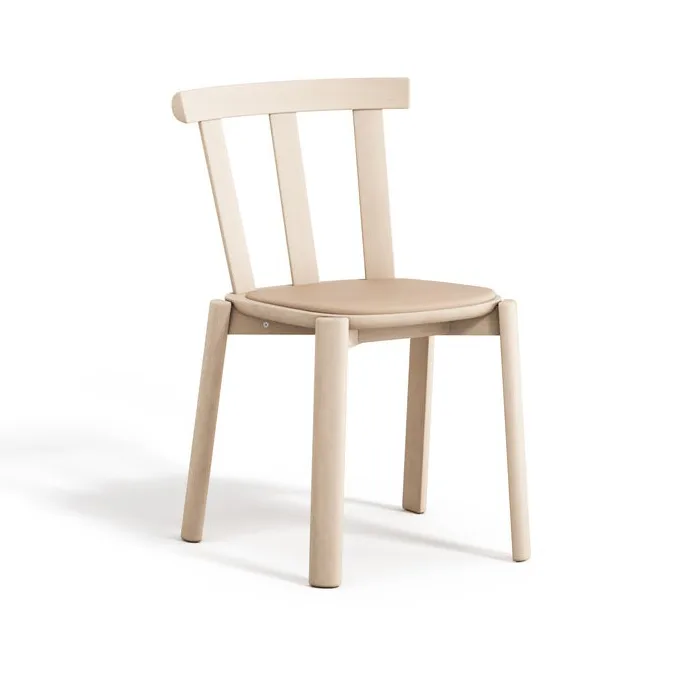 Alt stol klädd sits björk - Elmovegeta 22011-ljus mattlack - Stolab