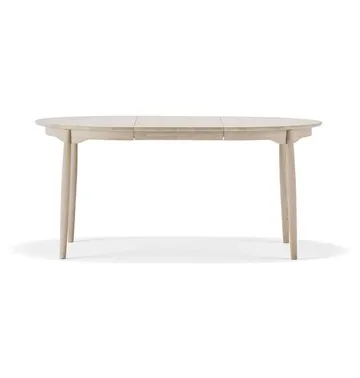 Carl matbord delbart - Ek ljus mattlack, Ø115 cm - Stolab