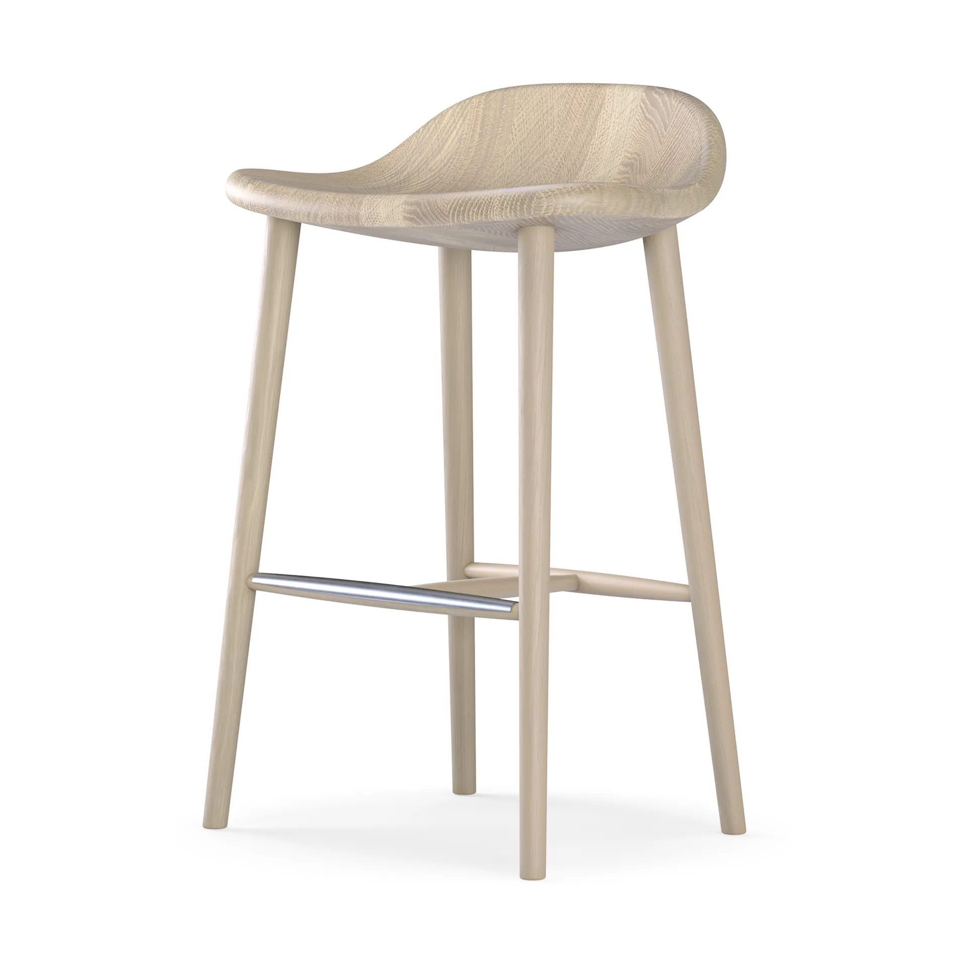 Miss Holly barstol H63 cm, Ek ljus mattlack Stolab