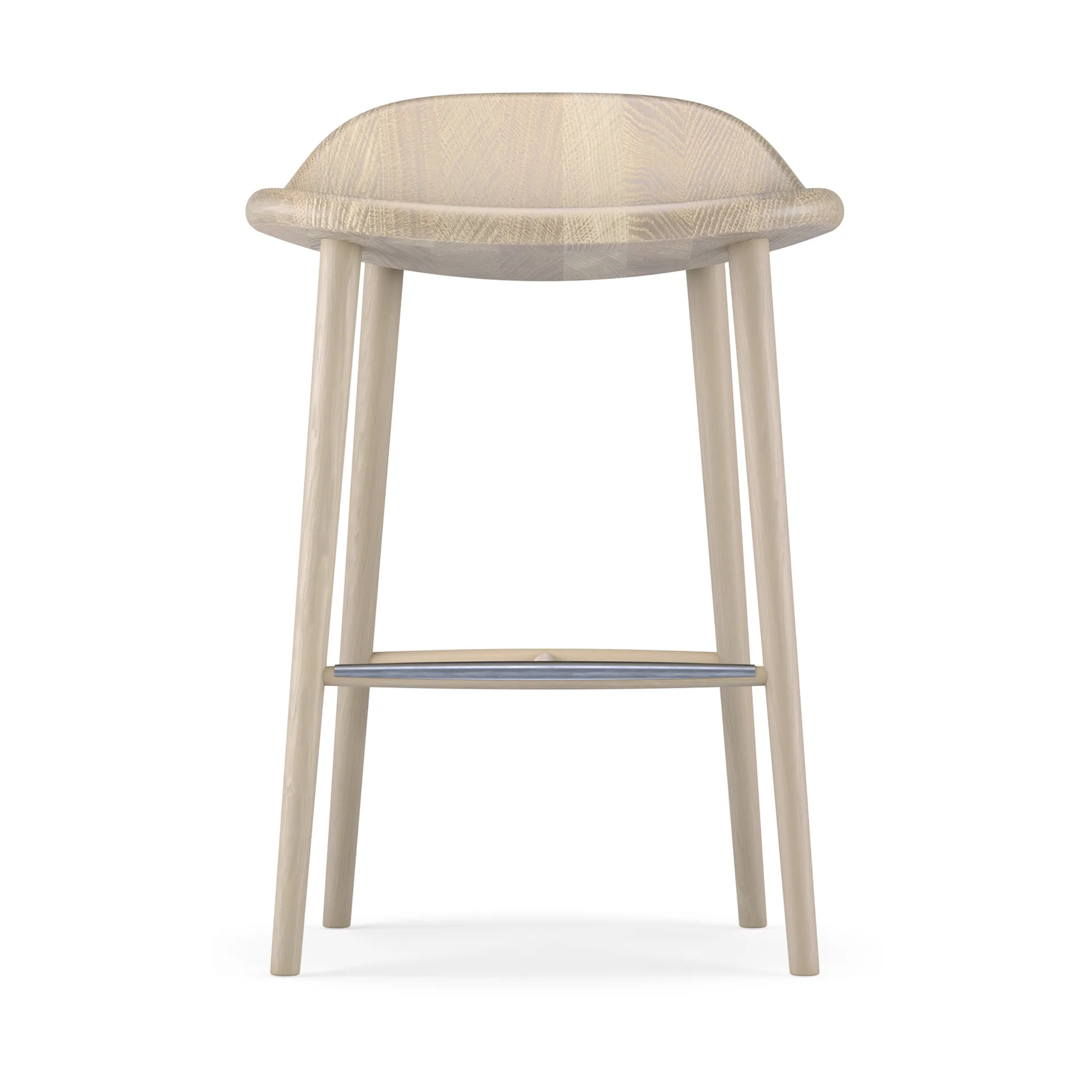 Miss Holly barstol H63 cm, Ek ljus mattlack Stolab