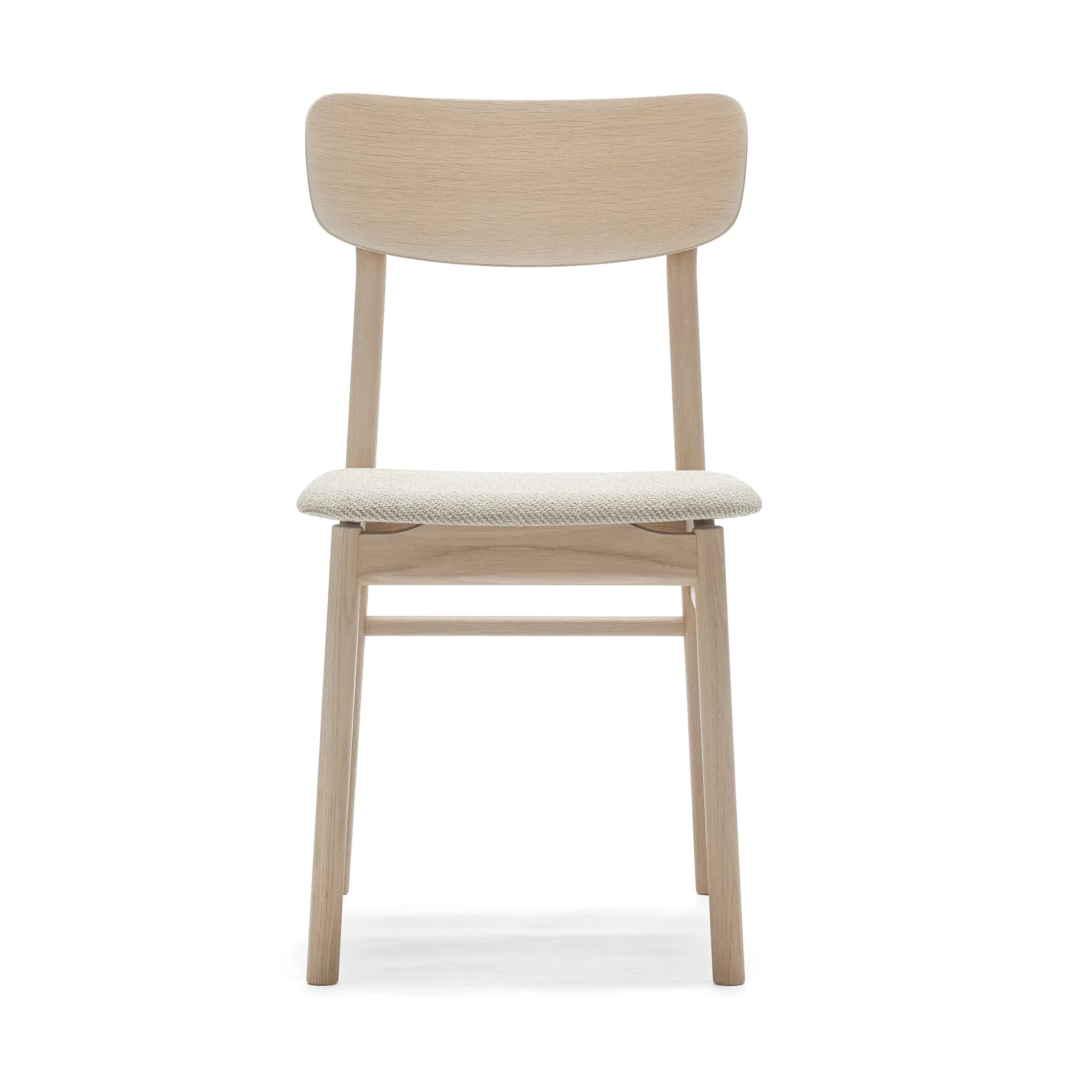 Prima Vista stol ljus mattlackad ek, Tyg Atto Driftwood V3576/01 Stolab