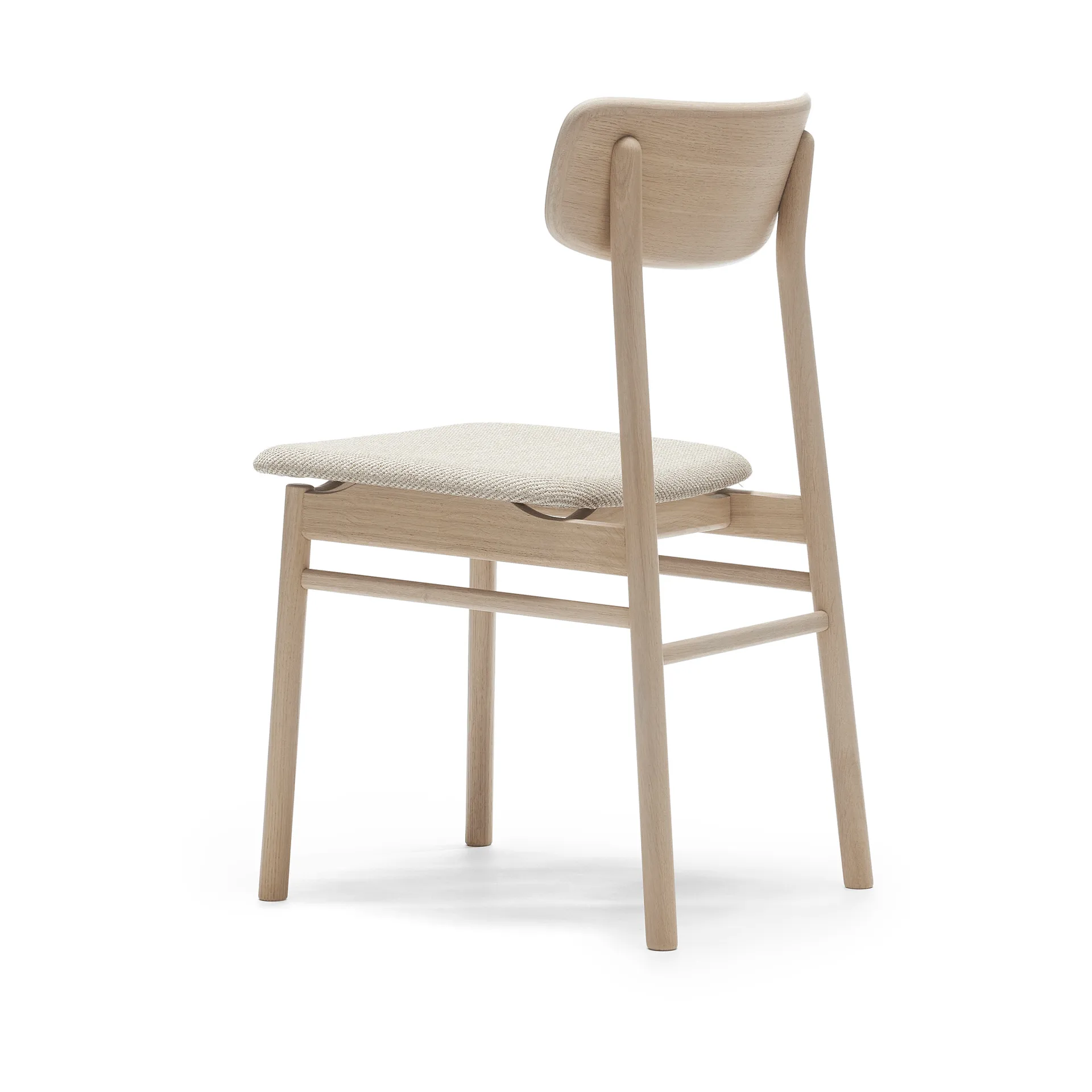 Prima Vista stol ljus mattlackad ek, Tyg Atto Driftwood V3576/01 Stolab