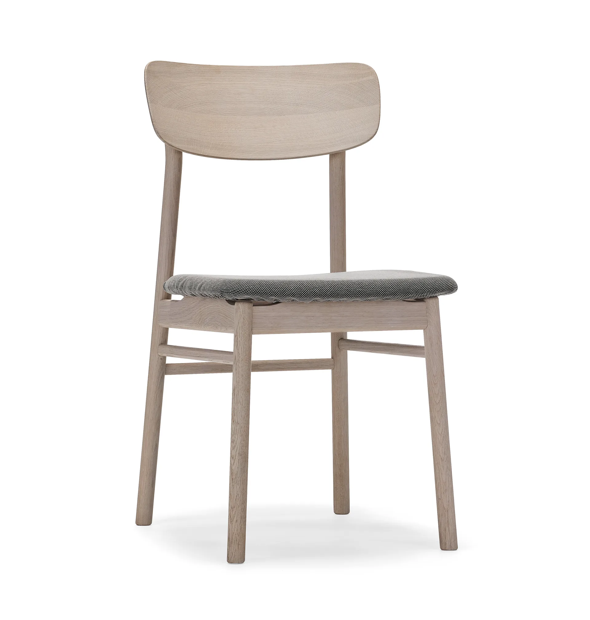 Prima Vista stol vitoljad ek, Tyg blues 9202 brun-beige Stolab