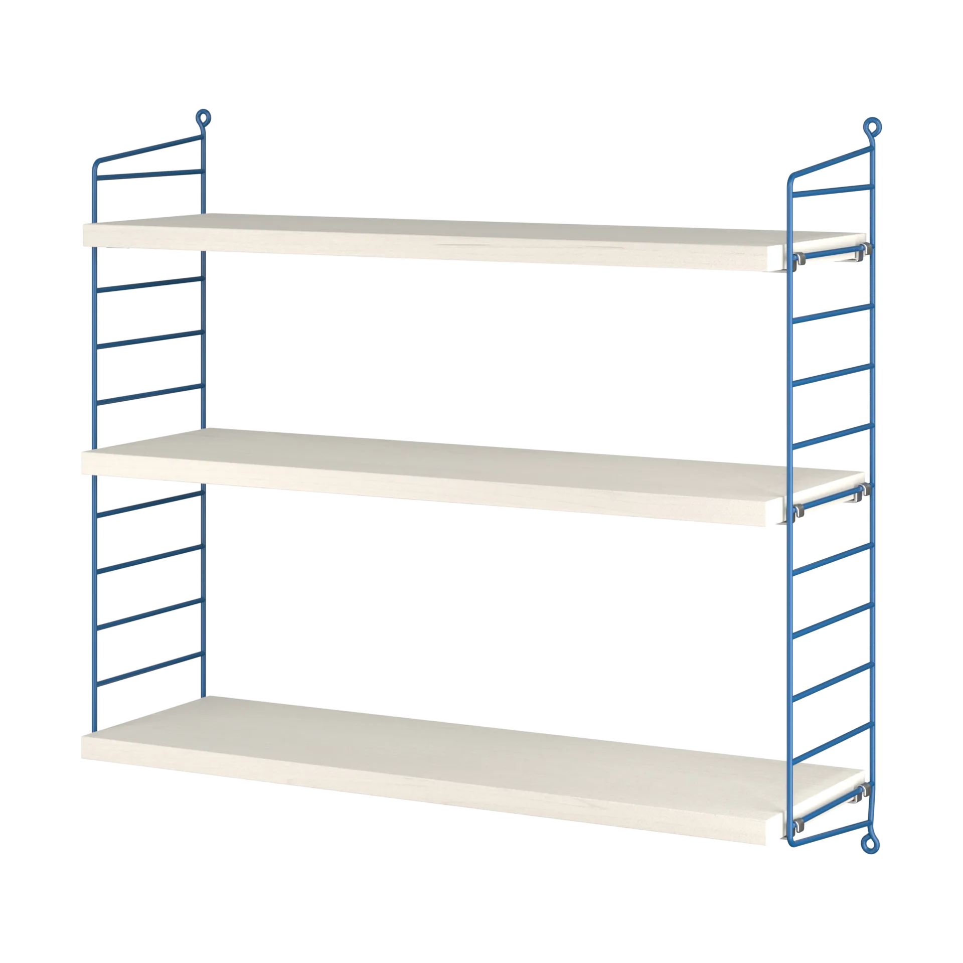 String 1949-2024 hylla Limited Edition 60x60x20 cm, Blue/white oiled pine String