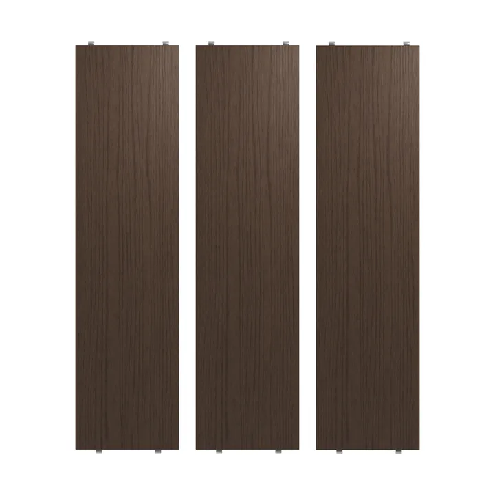 String hyllplan - Mörk ek, 78x20 cm, 3-pack - String