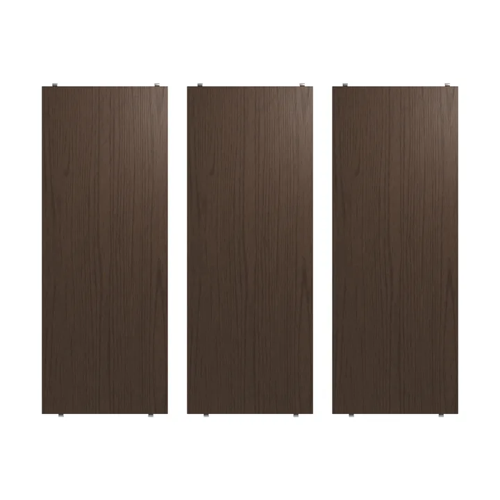 String hyllplan - Mörk ek, 78x30 cm, 3-pack - String