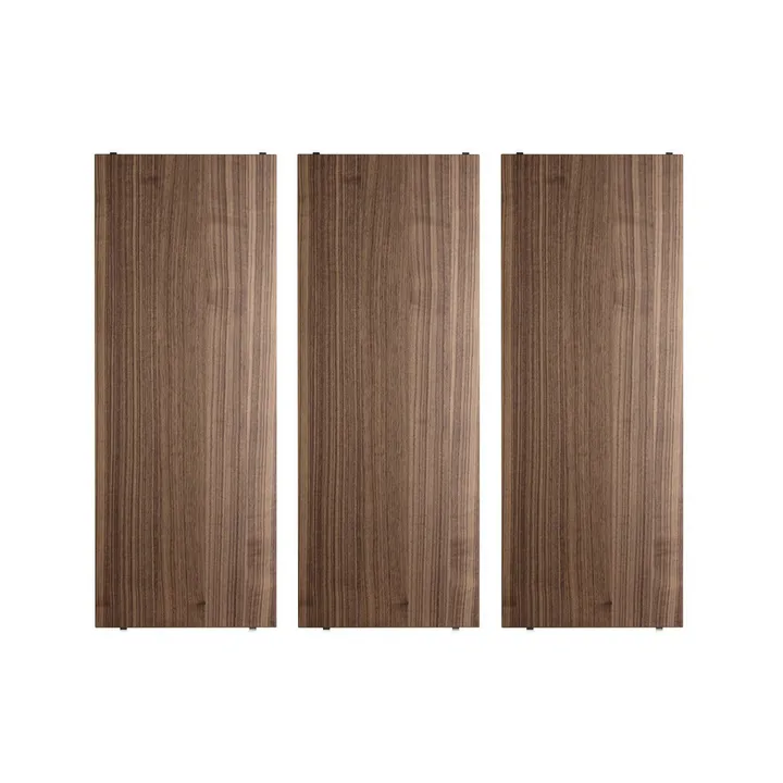 String hyllplan - valnöt, 78x30 cm, 3-pack - String
