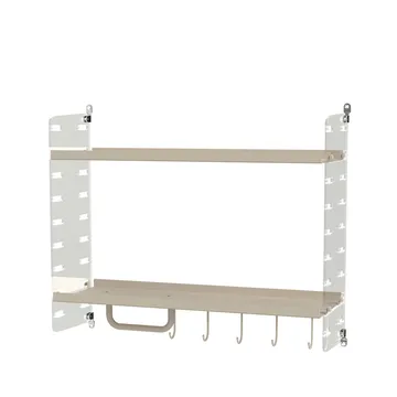 Stringhylla badrum beige & plex - Kombination F - String