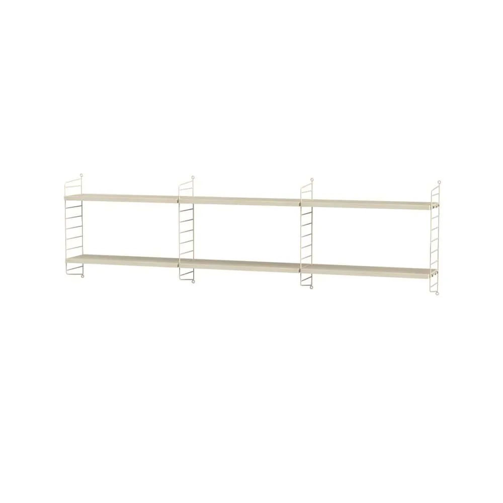 Stringhylla sovrum ask & beige - Kombination E String