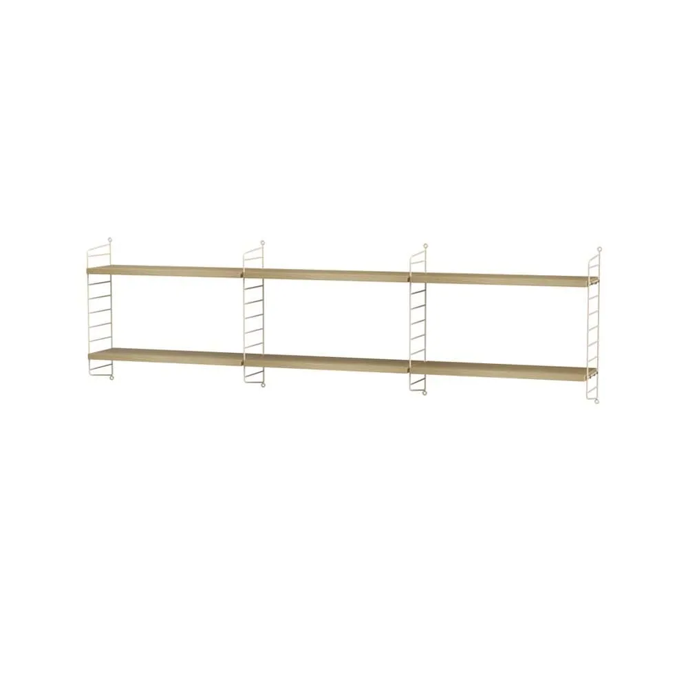 Stringhylla sovrum ek & beige - Kombination E String