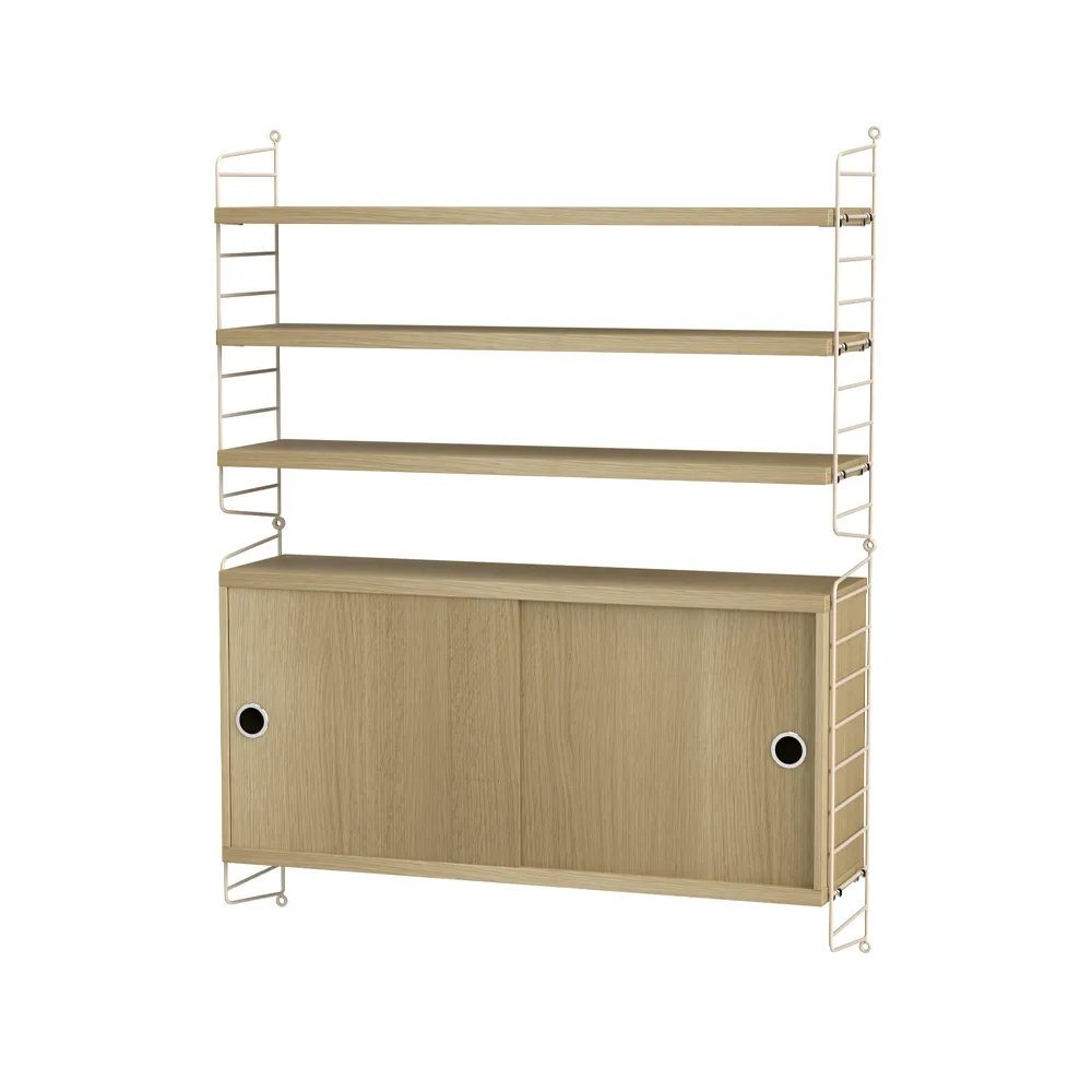 Stringhylla vardagsrum ek & beige - Kombination I String