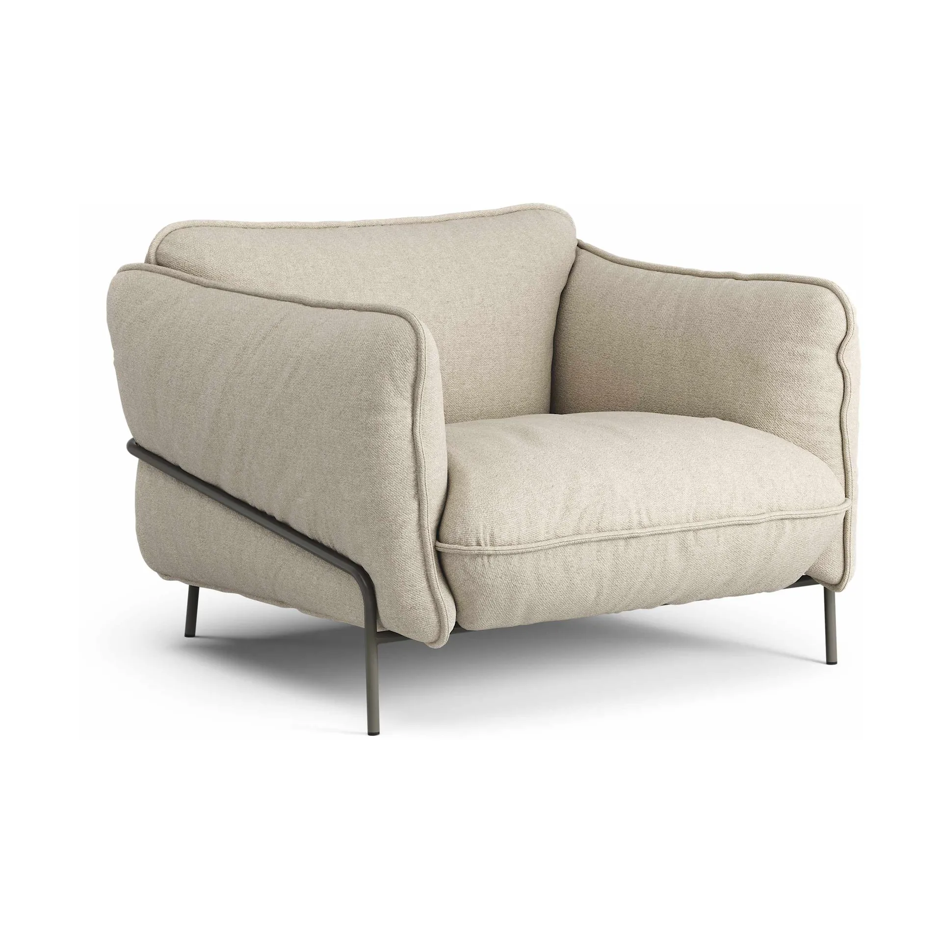 Continental fåtölj, Sealife Dark beige/white-orkangrå Swedese