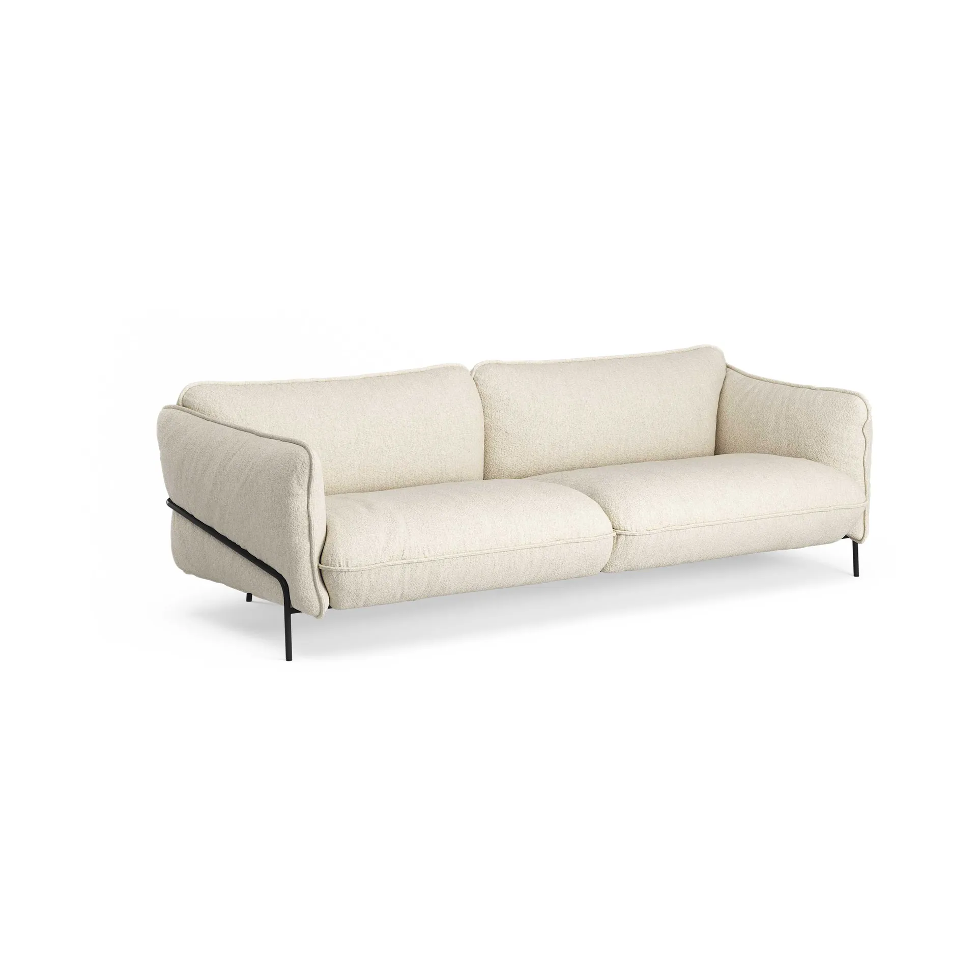 Continental soffa, Wave Champagne-svartlackerat stål Swedese