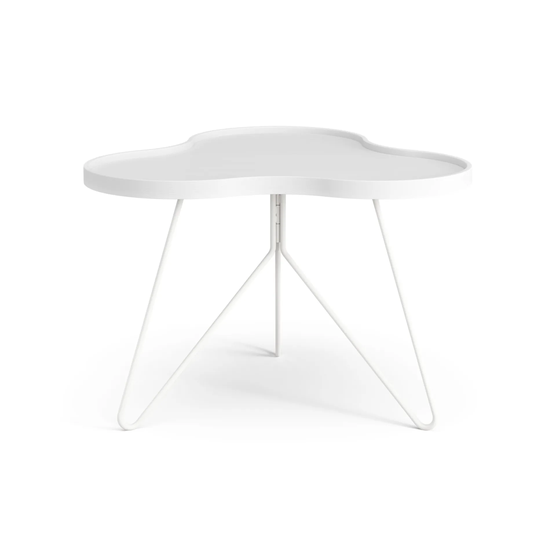 Flower mono bord 62x66 cm, H45 cm Ask vitlaserad Swedese
