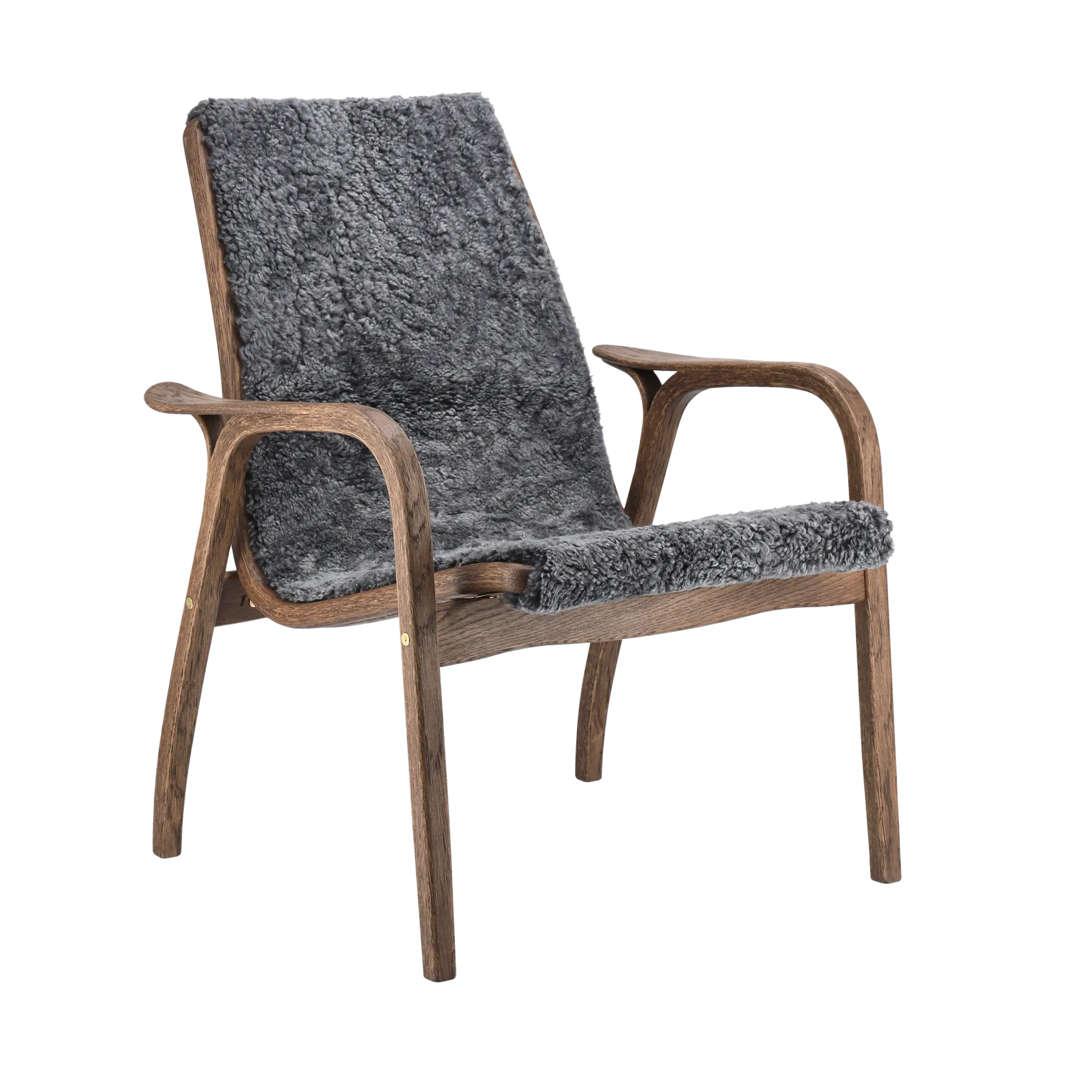 Laminett fåtölj ek/fårskinn Special Edition, Rubio Monocoat Chocolate-Charcoal Swedese