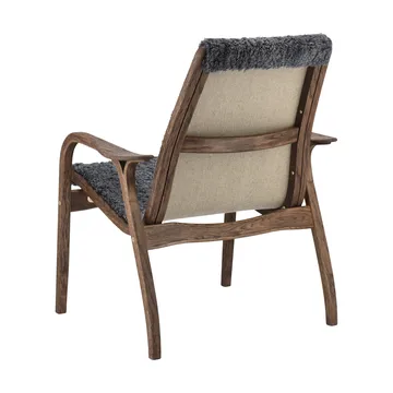 Laminett fåtölj ek/fårskinn Special Edition - Rubio Monocoat Chocolate-Charcoal - Swedese
