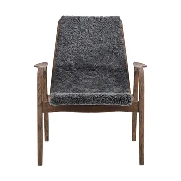 Laminett fåtölj ek/fårskinn Special Edition - Rubio Monocoat Chocolate-Charcoal - Swedese