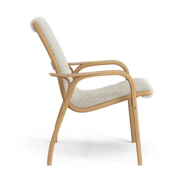 Laminett fåtölj oljad ek/fårskinn - Moonlight (beige) - Swedese