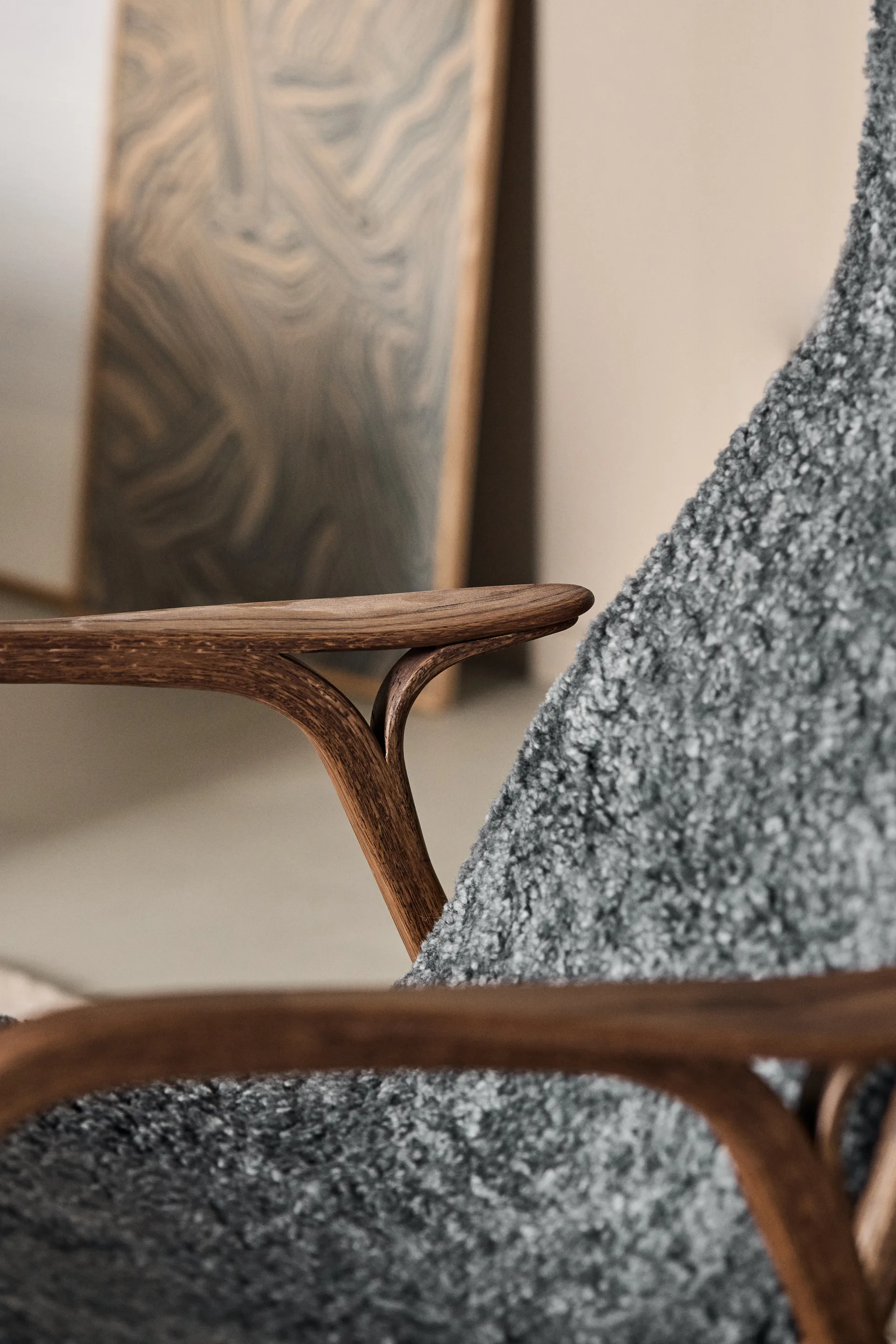 Lamino fåtölj ek/fårskinn Special Edition, Rubio Monocoat Chocolate-Charcoal Swedese