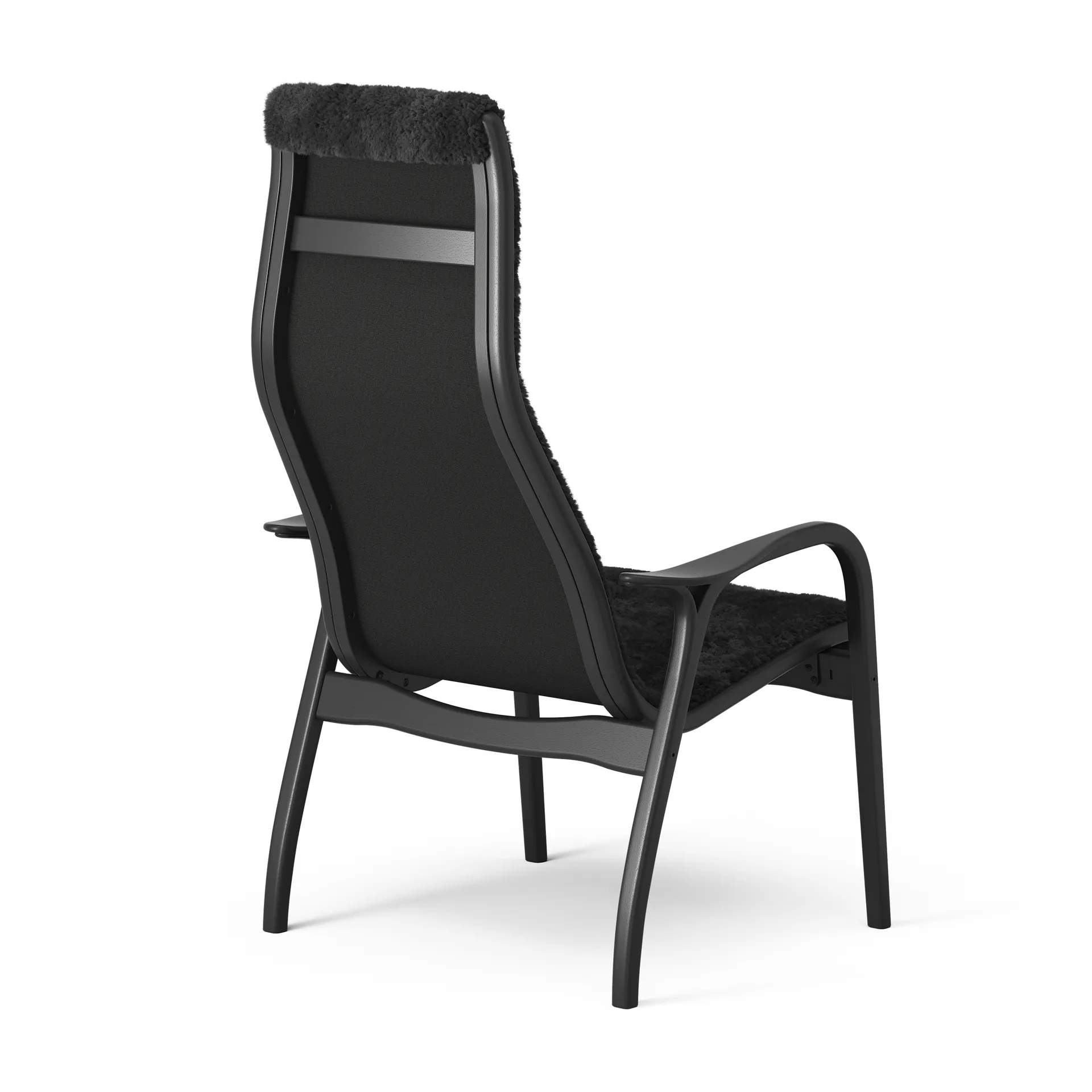 Lamino fåtölj och fotpall Black Edition, Svart Swedese