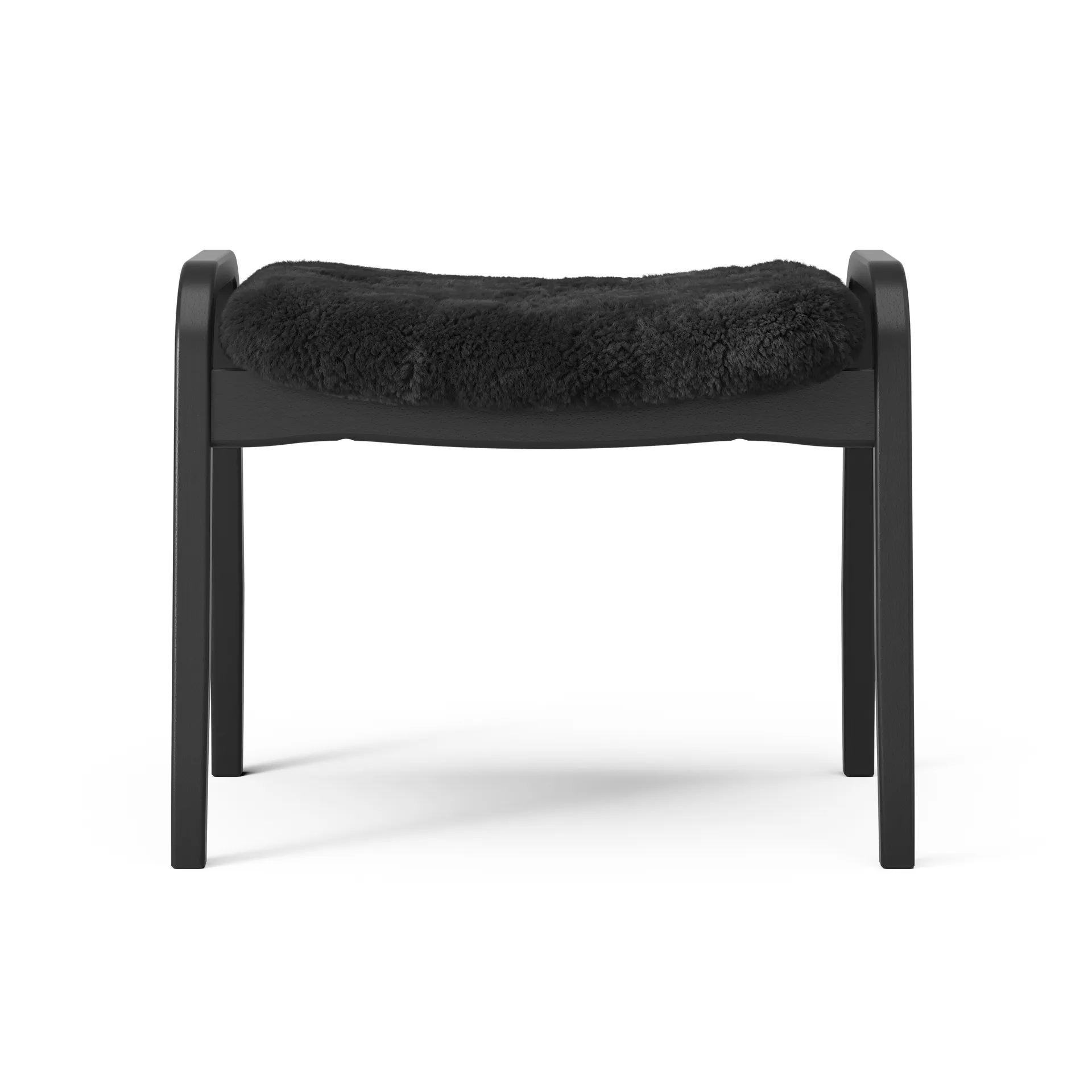 Lamino fåtölj och fotpall Black Edition, Svart Swedese