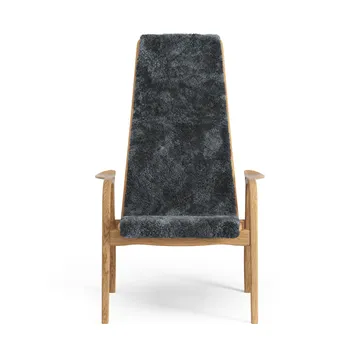 Lamino fåtölj oljad ek/fårskinn - Charcoal (mörkgrå) - Swedese