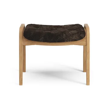 Lamino fotpall oljad ek/fårskinn - Espresso (brun) - Swedese