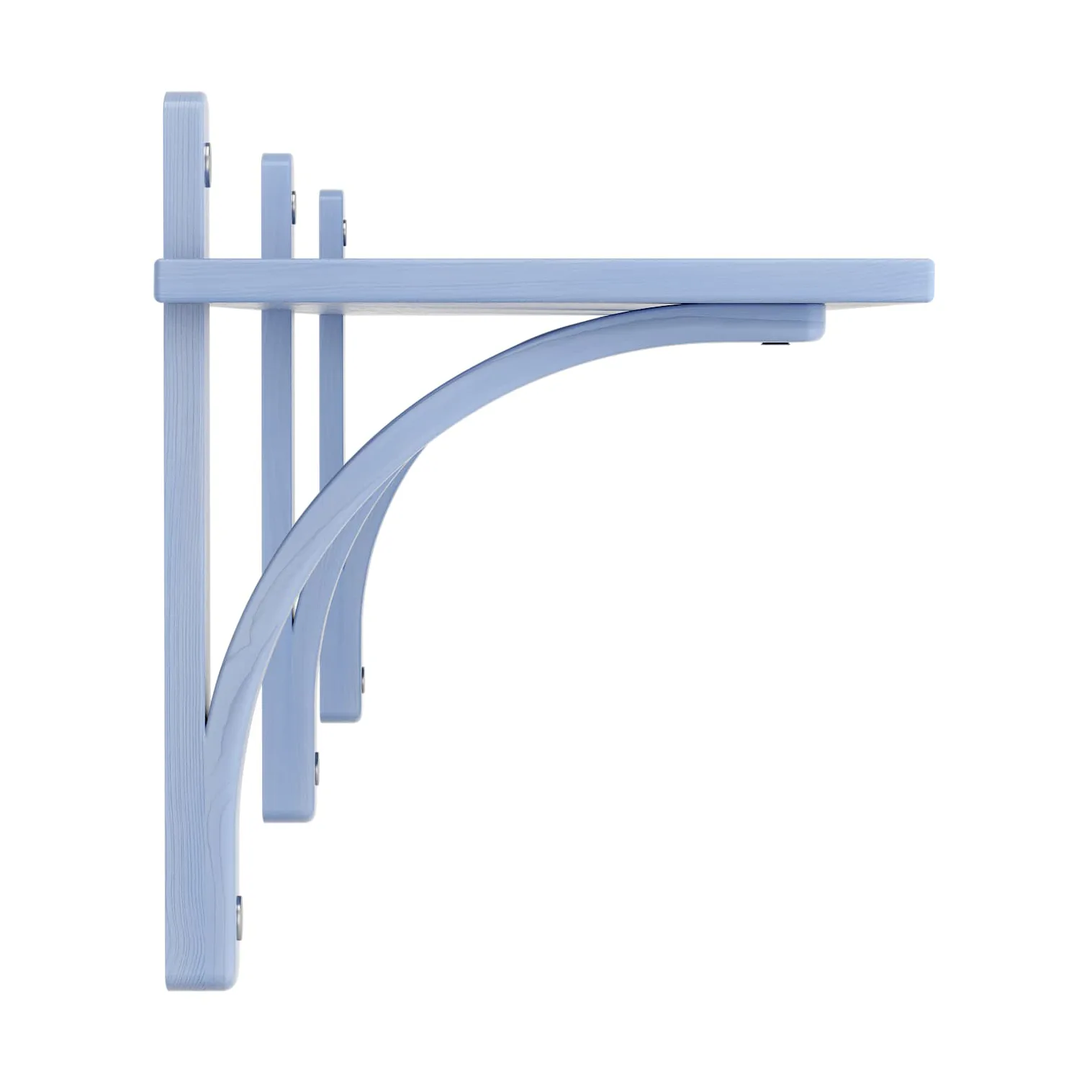 Levi hylla 1 hyllplan, ILKE Blue-aluminium, 180 cm Swedese