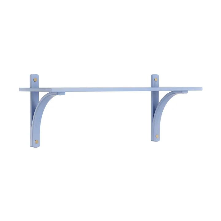 Levi hylla 1 hyllplan - ILKE Blue-mässing, 90 cm - Swedese