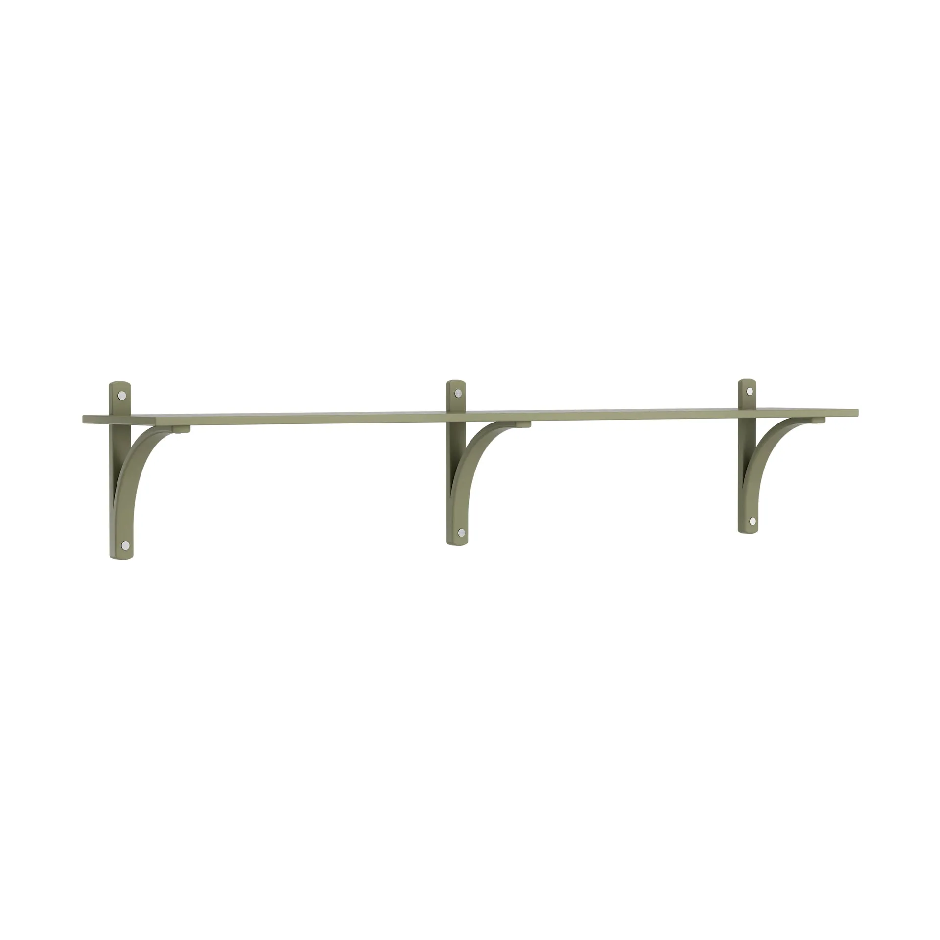Levi hylla 1 hyllplan, Moss green-aluminium, 180 cm Swedese