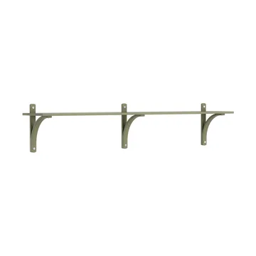 Levi hylla 1 hyllplan - Moss green-aluminium, 180 cm - Swedese