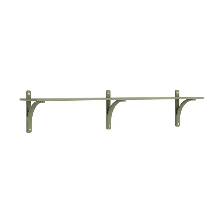 Levi hylla 1 hyllplan - Moss green-aluminium, 180 cm - Swedese