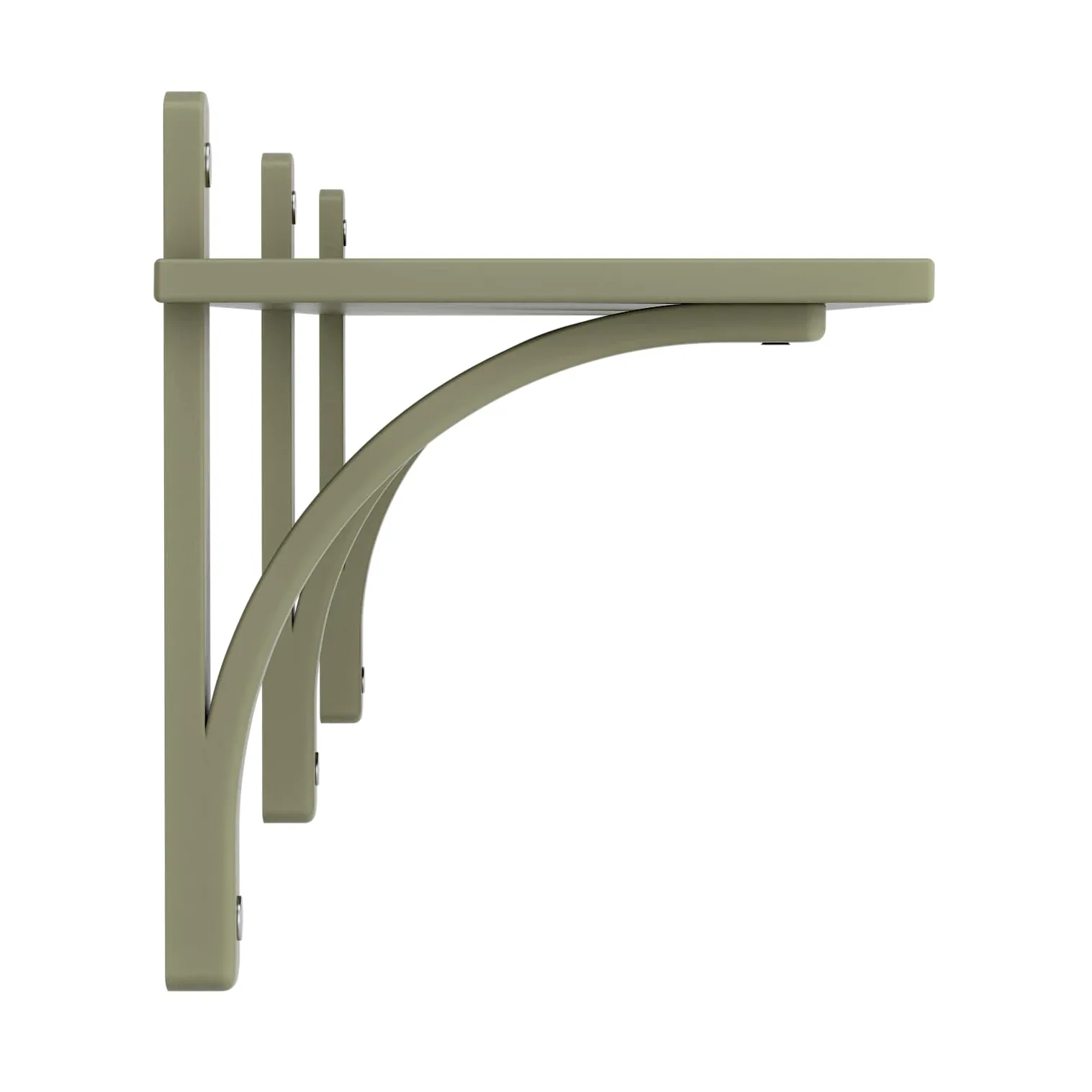 Levi hylla 1 hyllplan, Moss green-aluminium, 180 cm Swedese