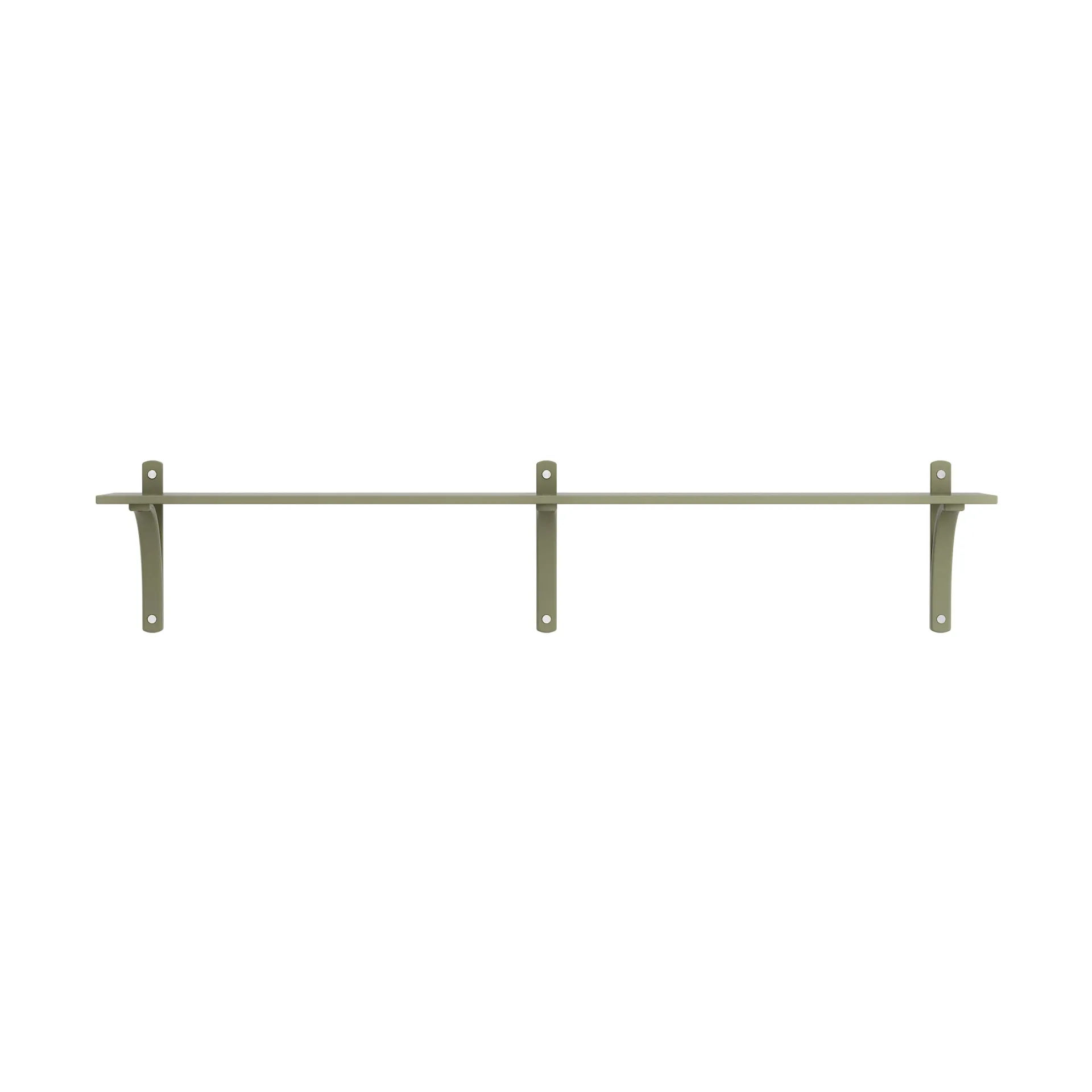 Levi hylla 1 hyllplan, Moss green-aluminium, 180 cm Swedese
